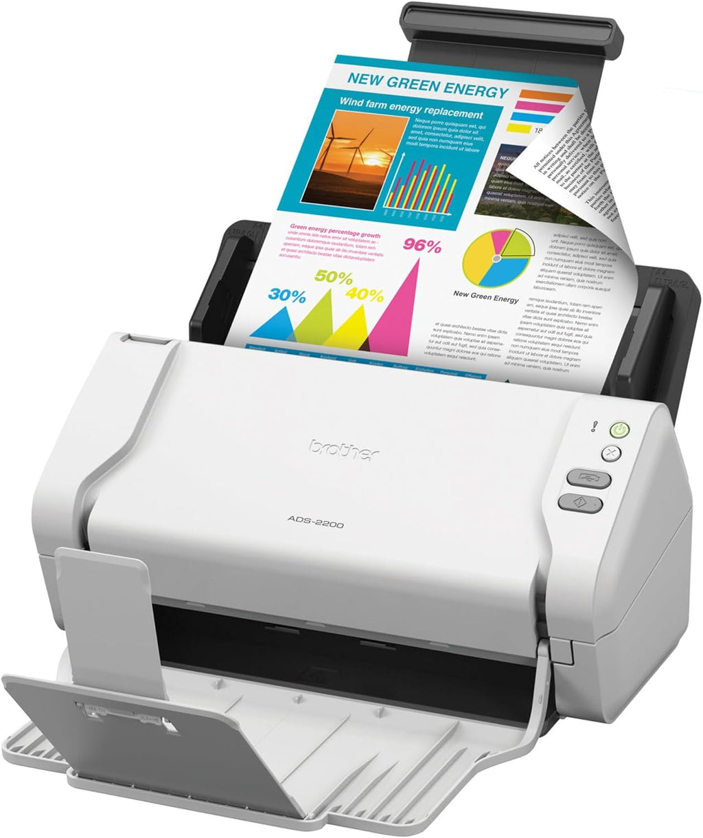 Brother High-Speed Desktop Document Scanner, ADS-2200, Multiple Scan Destinations, Duplex Scanning