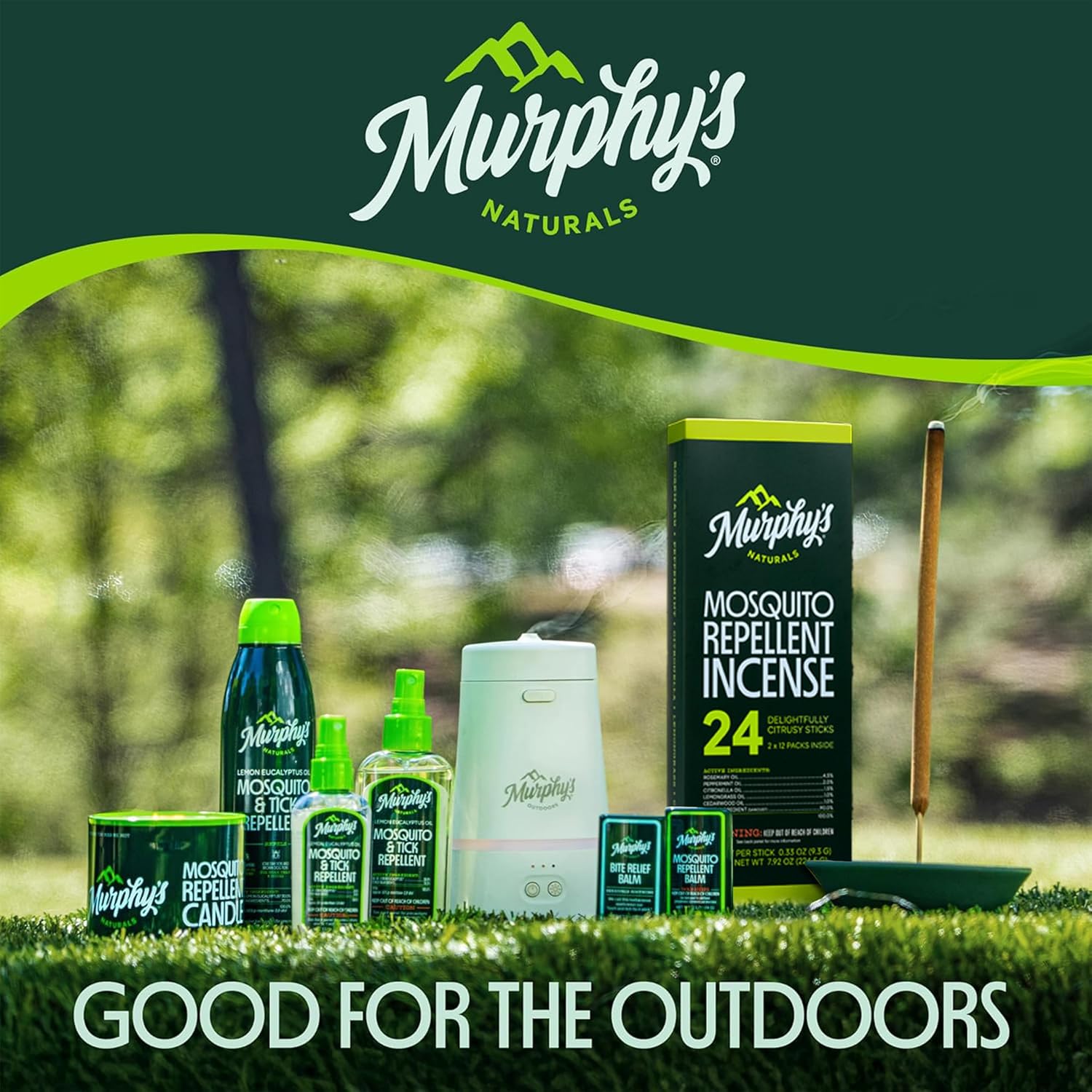 Murphy’s Naturals Mosquito & Tick Repellent, Plant-Based DEET-Free Spray, Outdoor Essentials Kit 3-Pack, 1x4-ounce + 2x2-ounce Pumps, Limited Edition