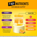 Vitamin C 1000mg (per serving) - Airborne Zesty Orange Effervescent Tablets (36 count in a box), Gluten-Free Immune Support Supplement With Vitamins A C E, ZINC, Selenium, Echinacea & Ginger