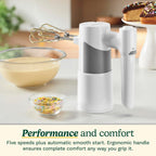 Cuisinart 5 Speed Hand Mixer with Storage Case, White, HM-150S