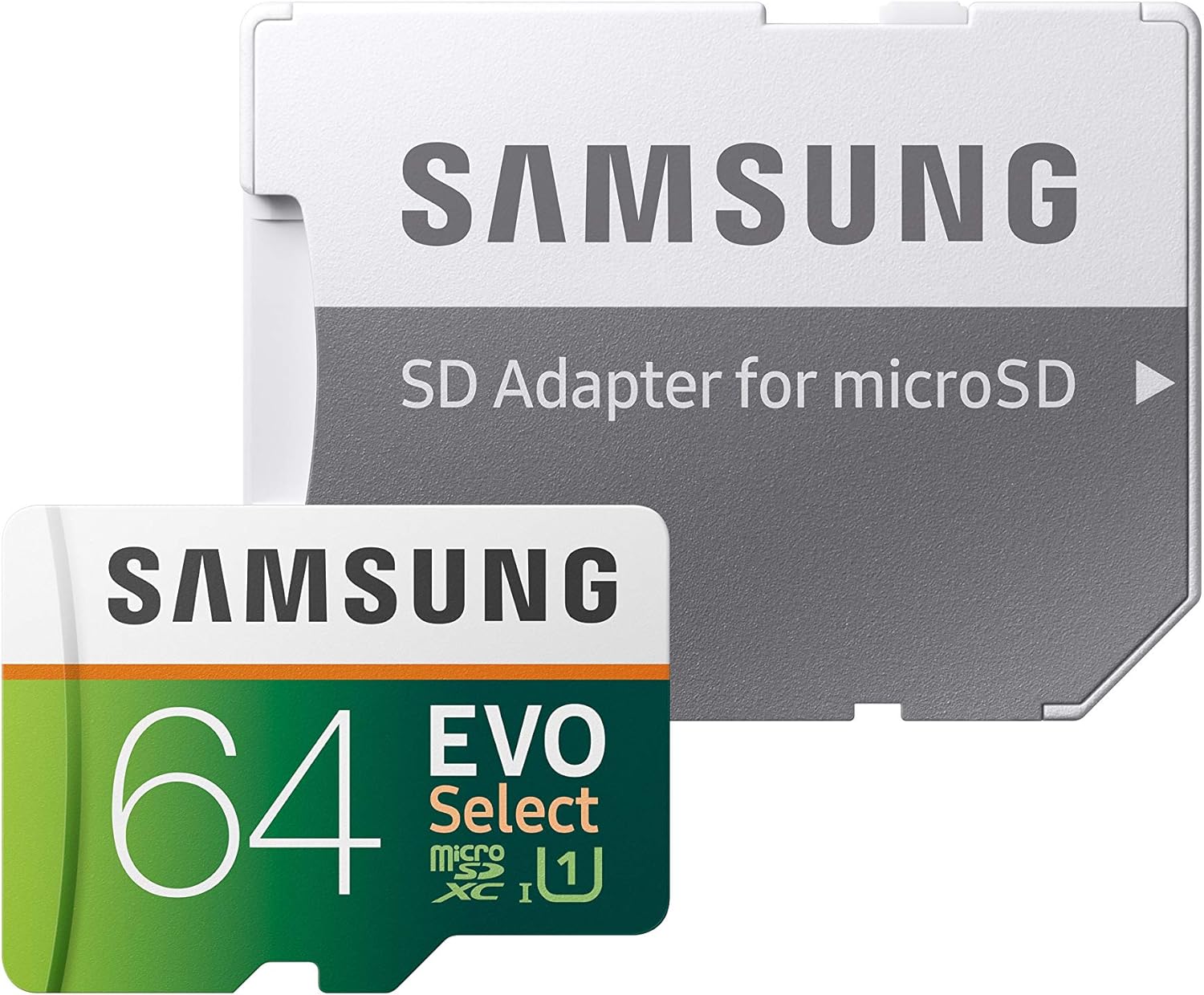 Samsung EVO Select 64GB microSDXC UHS-I U1 100MB/s Full HD & 4K UHD Memory Card with Adapter (MB-ME64HA)