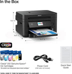Epson Workforce WF-2960 Wireless All-in-One Printer with Scan, Copy, Fax, Auto Document Feeder, Automatic 2-Sided Printing, 2.4" Touchscreen Display, 150-Sheet Paper Tray and Ethernet