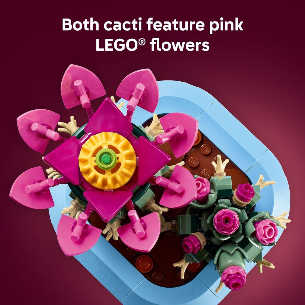 LEGO Botanicals Flowering Cactus Building Toy - Crafting Kit for Girls & Boys, Ages 9+ - Gift for Birthdays - Cactus Room Decor for Display for Bedroom or Book Shelf - 11509