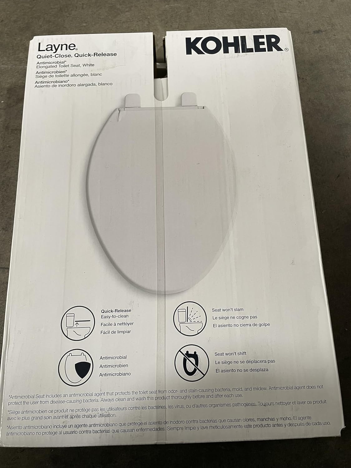 Kohler Layne quiet close elongated toilet seat