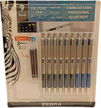 Zebra Ball Point Pen F-301 (9 Pack), Black