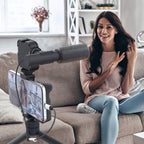 DigiPower Follow ME #GoViral Vlogging Kit for Cameras & Phones | with Microphone, 36 LED Light, Smartphone Grip, Wireless Shutter Remote, Tripod | Vlogging Equipment for YouTube, Instagram & Tiktok