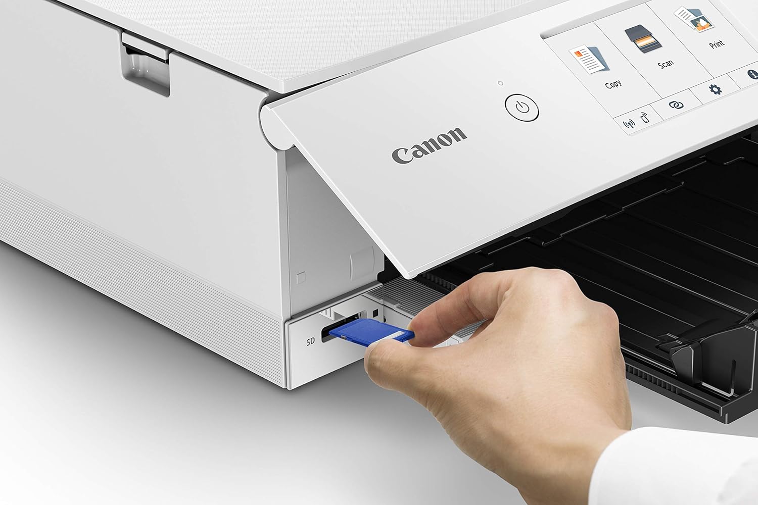 Canon TS8320 All in One Wireless Color Printer, Copier, Scanner, Home Inkjet Printerwith Mobile Printing, White, Works with Alexa