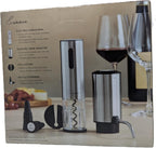Rabbit Electric Wine Tool Set - 5-Piece Wine Accessory Collection - Aerator, Corkscrew, Cutter, Stoppers, Charging Cables