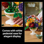 LEGO Botanicals Flower Arrangement Artificial Flowers Building Set - Decor for Table Display - Gift for Birthdays - Unique Bouquet for Adults, Ages 18+ - 10345