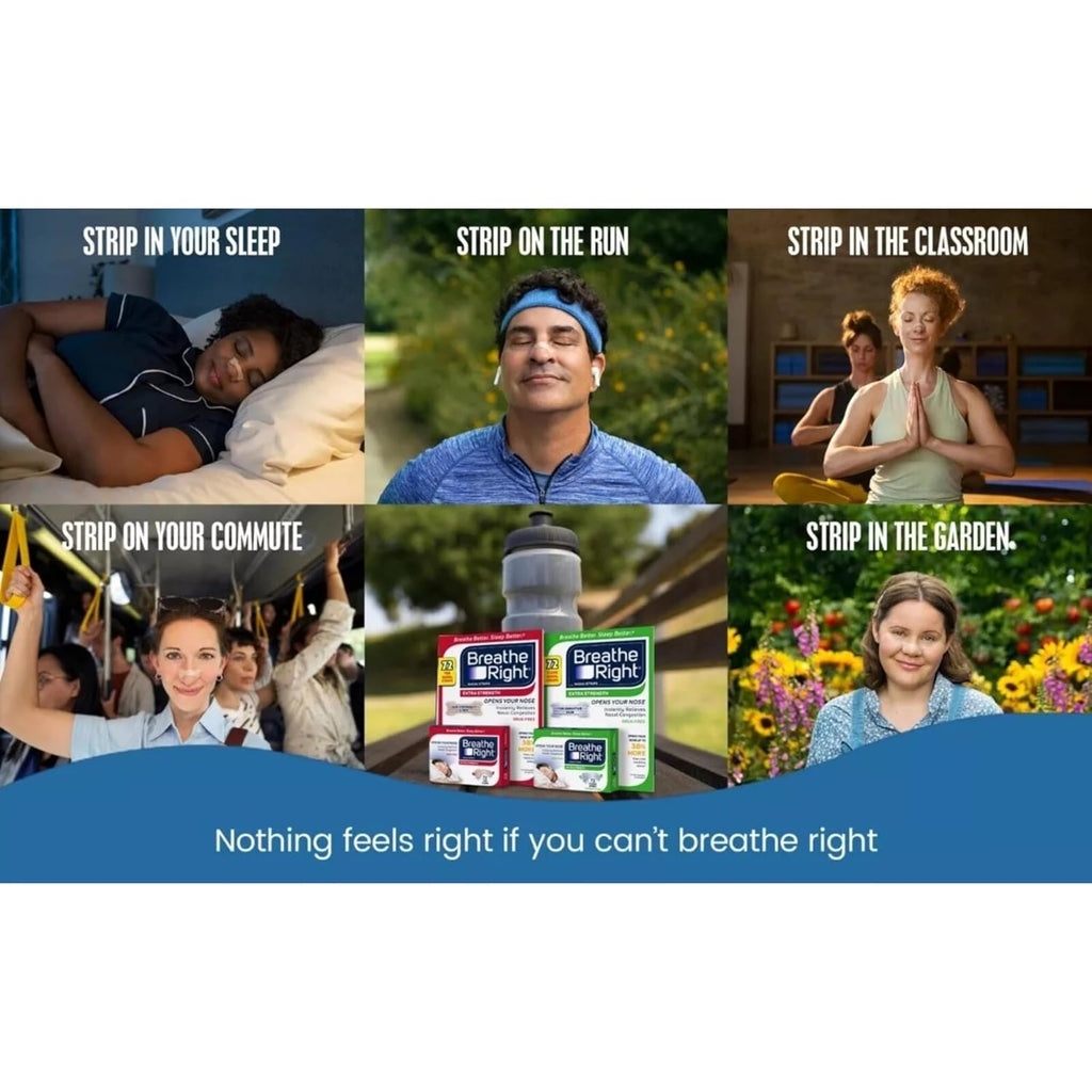 Breathe Right Extra Strength Nasal Strips, 72 Strips