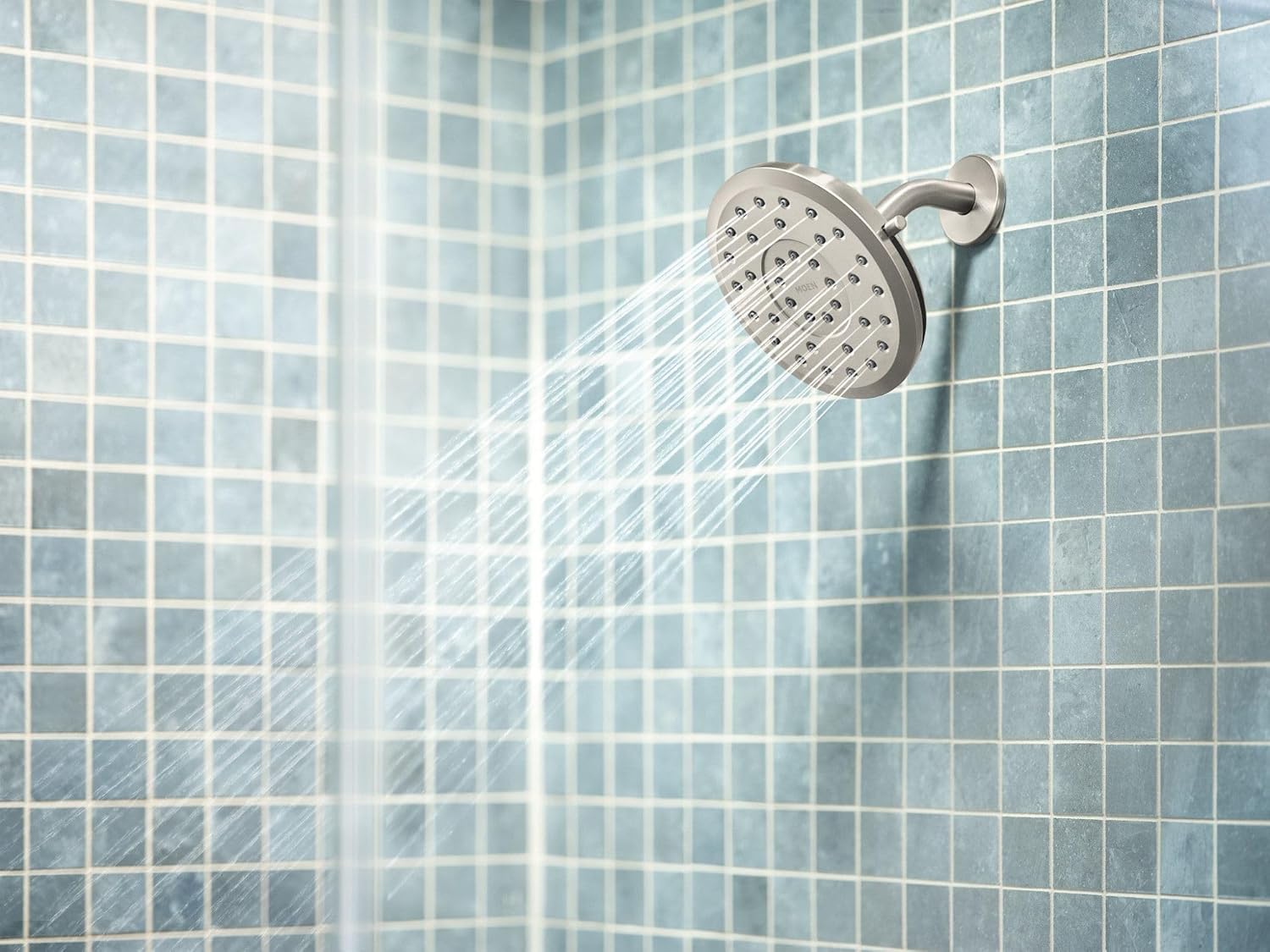 Moen Verso Eco-Performance Infiniti Dial Round Rain Shower Head, 6-Inch Diameter Spray Head, Spot Resist Nickel, 220R6EPSRN