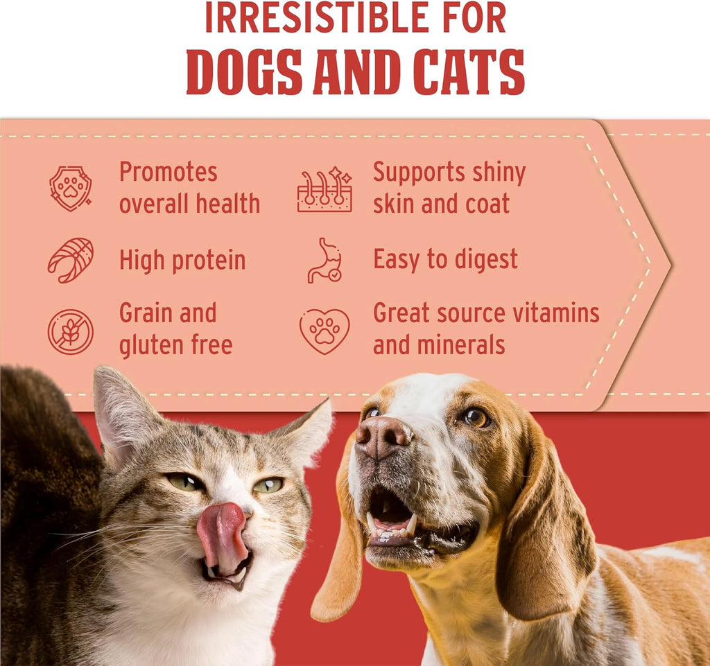 Nutri Bites Freeze Dried Salmon Dog & Cat Treats, 14oz | Healthy Pet Training Treats or Food Topper | All Natural, 1 Single Animal Protein, High Protein