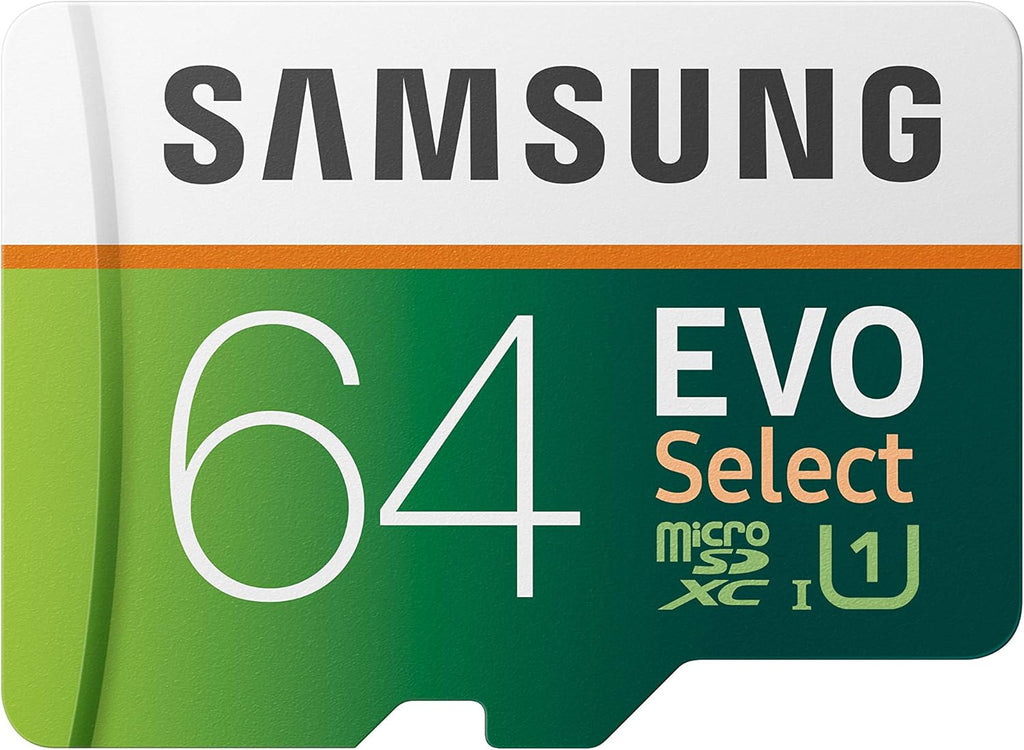 Samsung EVO Select 64GB microSDXC UHS-I U1 100MB/s Full HD & 4K UHD Memory Card with Adapter (MB-ME64HA)