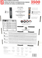 Infinity X1 3500 Lumen Dual Power Flashlight 2-Pack – High-Performance LED, Rechargeable or Alkaline Powered, 4 Light Modes, USB-C Charging, Includes Batteries and Cables