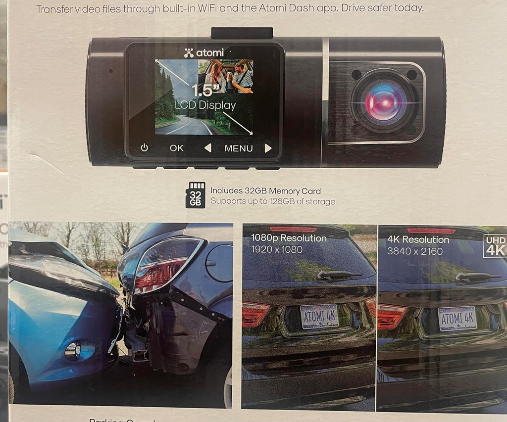 B&T-SMART atomi 4K Dual Lens Dash Cam