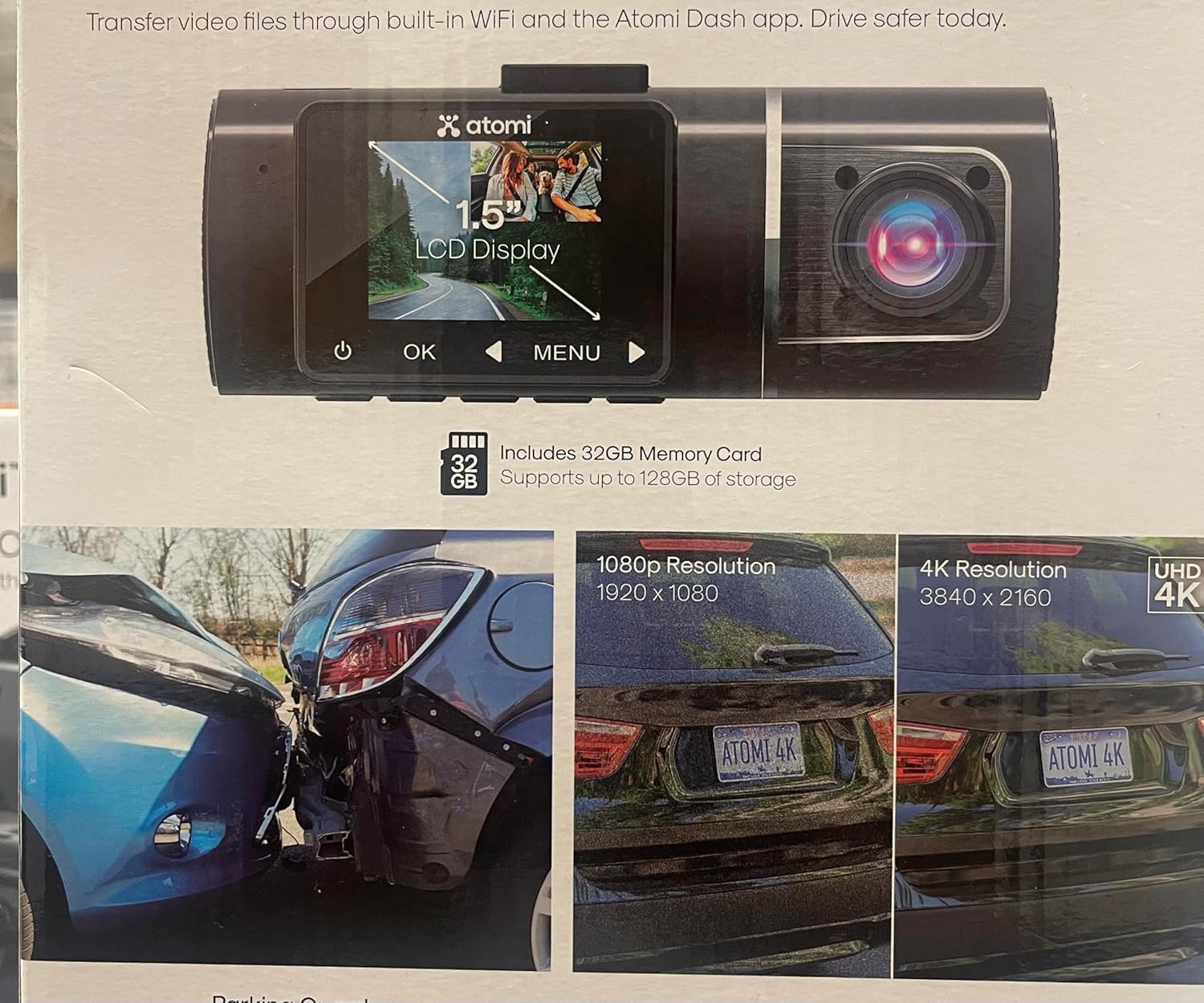 B&T-SMART atomi 4K Dual Lens Dash Cam