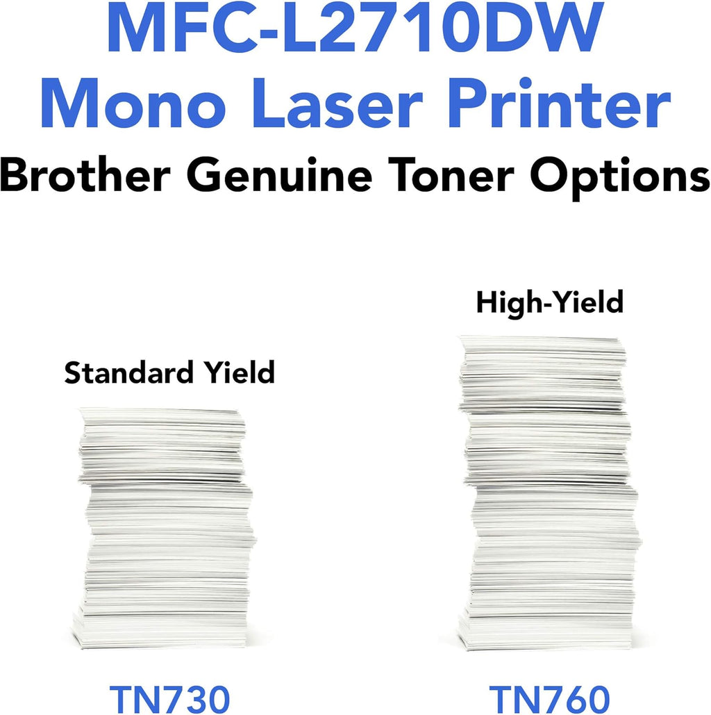 Brother Monochrome Laser Printer, MFCL2710DW, Wireless Networking, Duplex Printing, Includes 4 Month Refresh Subscription Trial and Amazon Dash Replenishment Ready