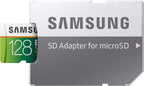 SAMSUNG: EVO Select 128GB MicroSDXC UHS-I U3 100MB/s Full HD & 4K UHD Memory Card with Adapter (MB-ME128HA)