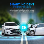 Type S T402 4K Dual View 2-Channel Dash Cam with Adaptive AI-Powered Driver Assistance and 1080p Interior Surveillance Cam