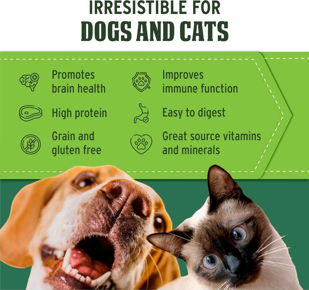Nutri Bites Freeze Dried Beef Liver Dog & Cat Treats, Single Ingredient High Protein Pet Treats, 17.6 oz