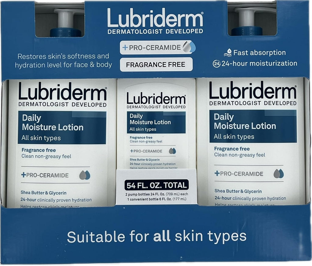 Lubriderm Daily Moisture Lotion Fragrance Free 3-pack
