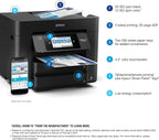 Epson Workforce Pro WF-4830 Wireless All-in-One Printer, Auto 2-Sided Print Copy, Scan/Fax, 50-Page ADF, 500-sheet Paper Capacity, and 4.3" Color Touchscreen, Works with Alexa - Black