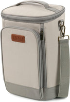 Titan Insulated Bottle Tote – Deep Freeze™ Cooling, Ice Walls®, Leak-Proof Lining, Holds 18 Cans (Beige)
