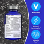 Focus Factor Brain Supplement Multivitamin Improve Memory and Clarity Boost Concentration Neuro Energy Learning Reasoning for Men and Women 180 Tablets