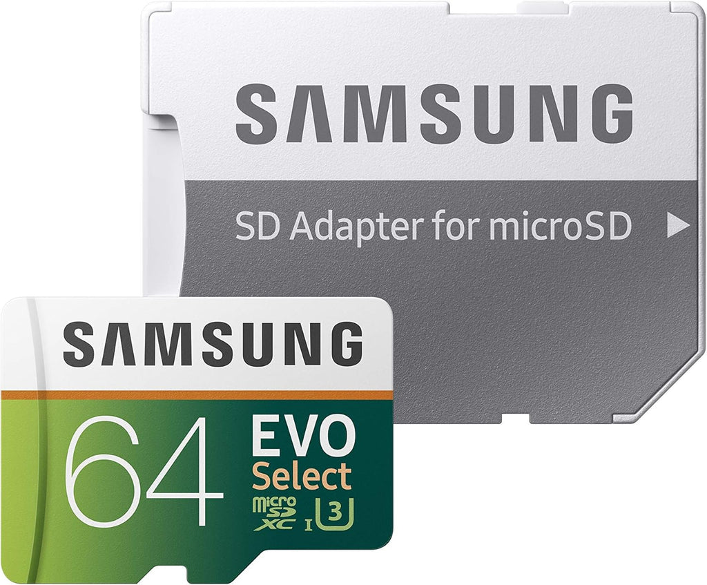 SAMSUNG (MB-ME64GA/AM) 64GB 100MB/s (U3) MicroSDXC EVO Select Memory Card with Full-Size Adapter