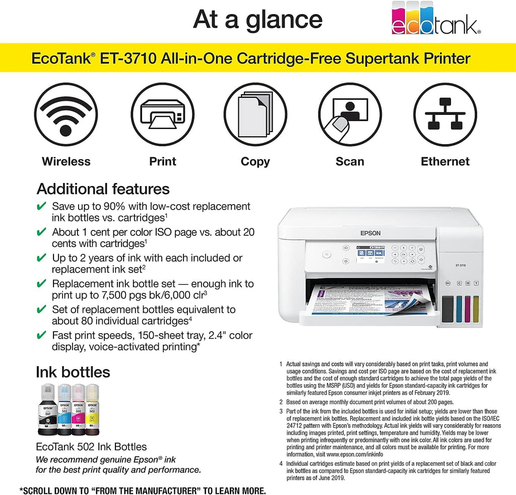 ECOTANK ET-3710 All-in-ONE Printer White