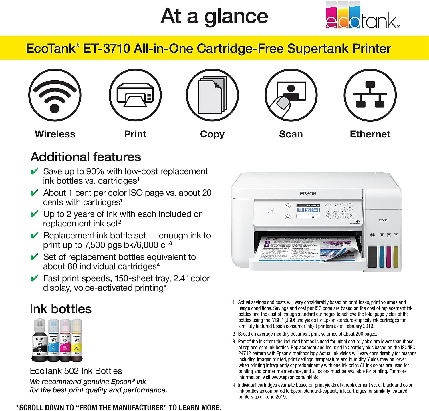 ECOTANK ET-3710 All-in-ONE Printer White