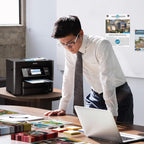 Epson Workforce Pro WF-4830 Wireless All-in-One Printer, Auto 2-Sided Print Copy, Scan/Fax, 50-Page ADF, 500-sheet Paper Capacity, and 4.3" Color Touchscreen, Works with Alexa - Black