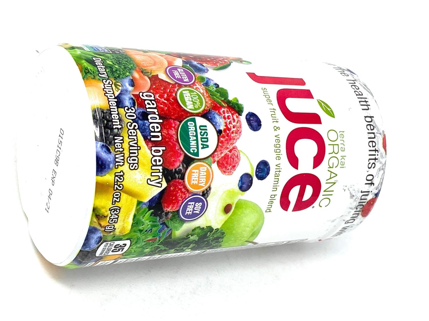 Terra Kai Organics Juce Super Fruit and Veggie Blend Drink, 12.2-Ounce Garden Berry