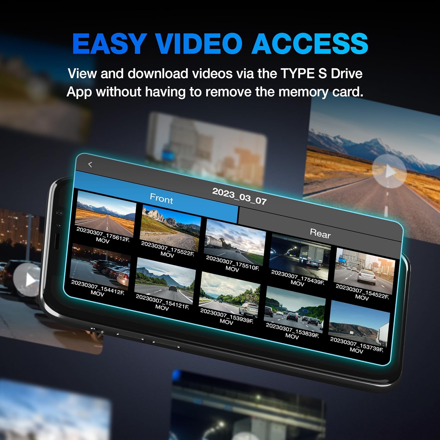 Type S 4K Mini Dash Cam & Body Camera with Voice Control, Video Stabilization, G-Sensor Incident Detection, Loop Recording, 32GB Card Included, Compact Car Dash Camera for Driving & Personal Safety