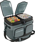Titan PRO by Arctic Zone 48 Can Triple Zipperles Cooler (Grey)