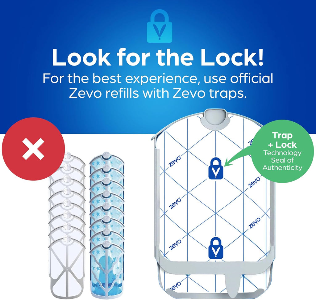 Zevo Trap & Lock Refills, 24/7 Continuous Catch, 12 count