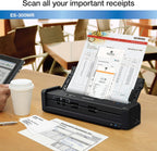 Epson ES-300WR Wireless Color Portable Duplex Document Scanner Accounting Edition for PC and Mac Auto Doc Feeder (ADF)