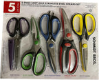 HGB Schmidt Bros 5 - Piece Soft Grip Stainless Steel Shears Set