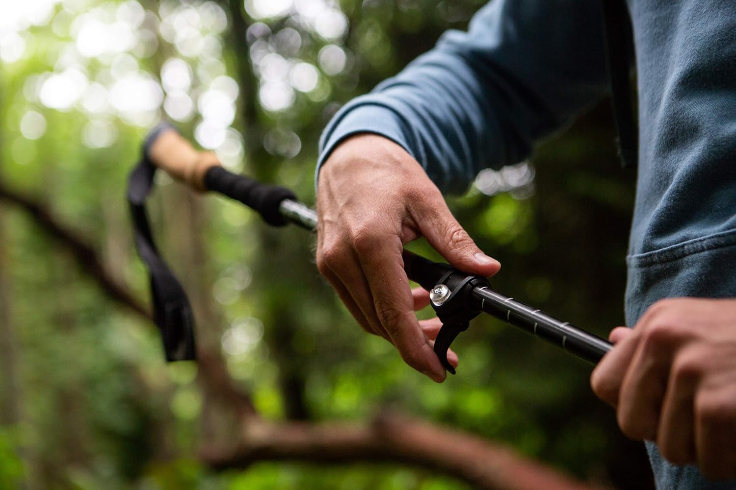 Cascade Mountain Tech Carbon Fiber Adjustable Trekking Poles 2 Pack - Lightweight Quick Lock Walking or Hiking Stick - 1 Pair