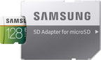 Samsung SD adapter for microSD card on a white background