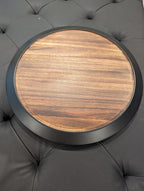 18" Large Lazy Susan Acacia Solid Wood with Chalkboard Edge for Labeling for Dining Serving Chacuterie Board Cheese Board Spice Candle Holder Vanity or Kitchen Organizer for Everyday or Party