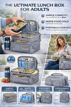 Titan by Arctic Zone Expandable Lunch Box – Insulated, Crush-Resistant Cooler with 2 Ice Walls & Leak-Proof Lining – Meal Prep Bag with Strap & Container for Work & Travel | Black (Pale Frost)