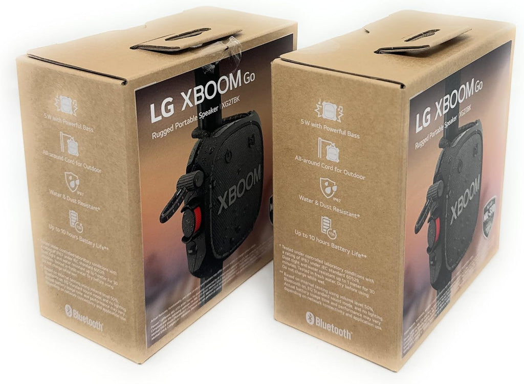 LG XBOOM Go Wireless Portable Speaker with Powerful Sound XG2TBK - 2PACK