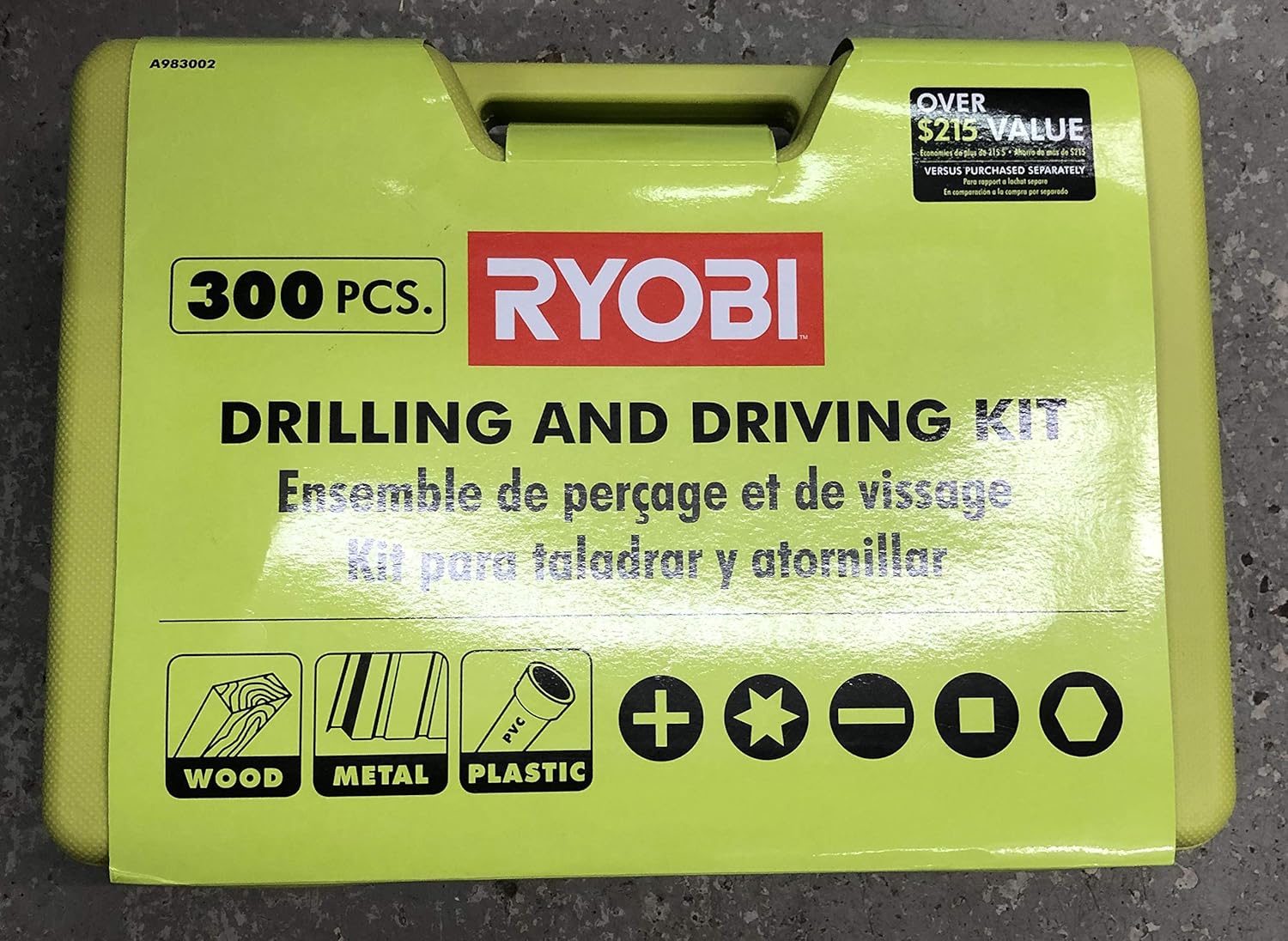 RYOBI 300 Piece Drill and Drive KIT A983002