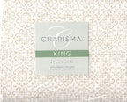 Charisma Microfiber King 6-Piece Sheet Set Lisbon Linen Brushed for Extra Softness