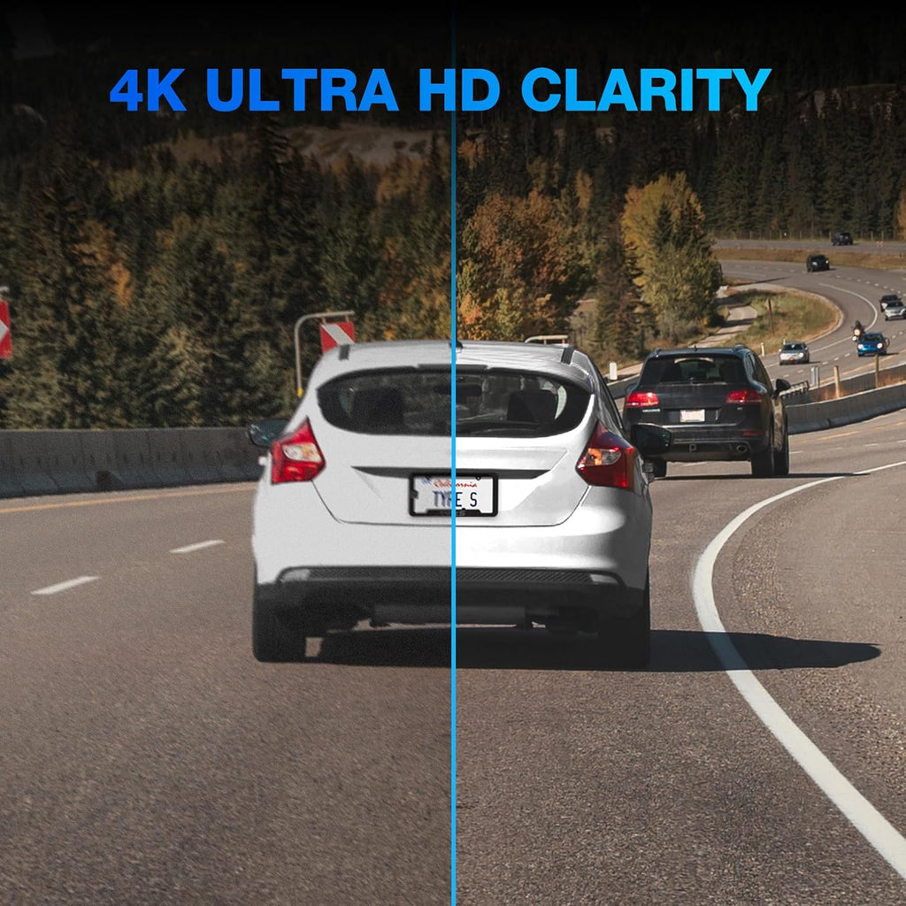 Type S 4K Mini Dash Cam & Body Camera with Voice Control, Video Stabilization, G-Sensor Incident Detection, Loop Recording, 32GB Card Included, Compact Car Dash Camera for Driving & Personal Safety