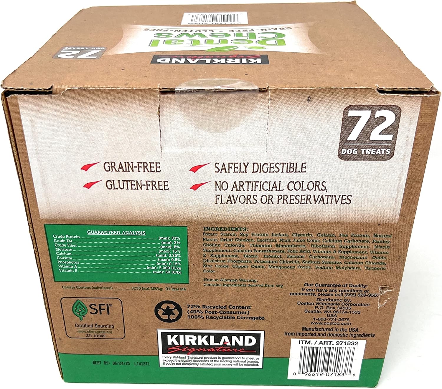 Kirkland Signature Dental Chews, 72-Count