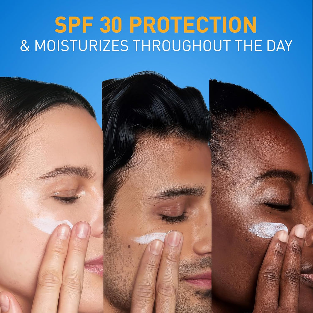 CeraVe AM Moisturizing Facial Lotion w/ Sunscreen SPF 30, 3 Oz (Pack of 2)