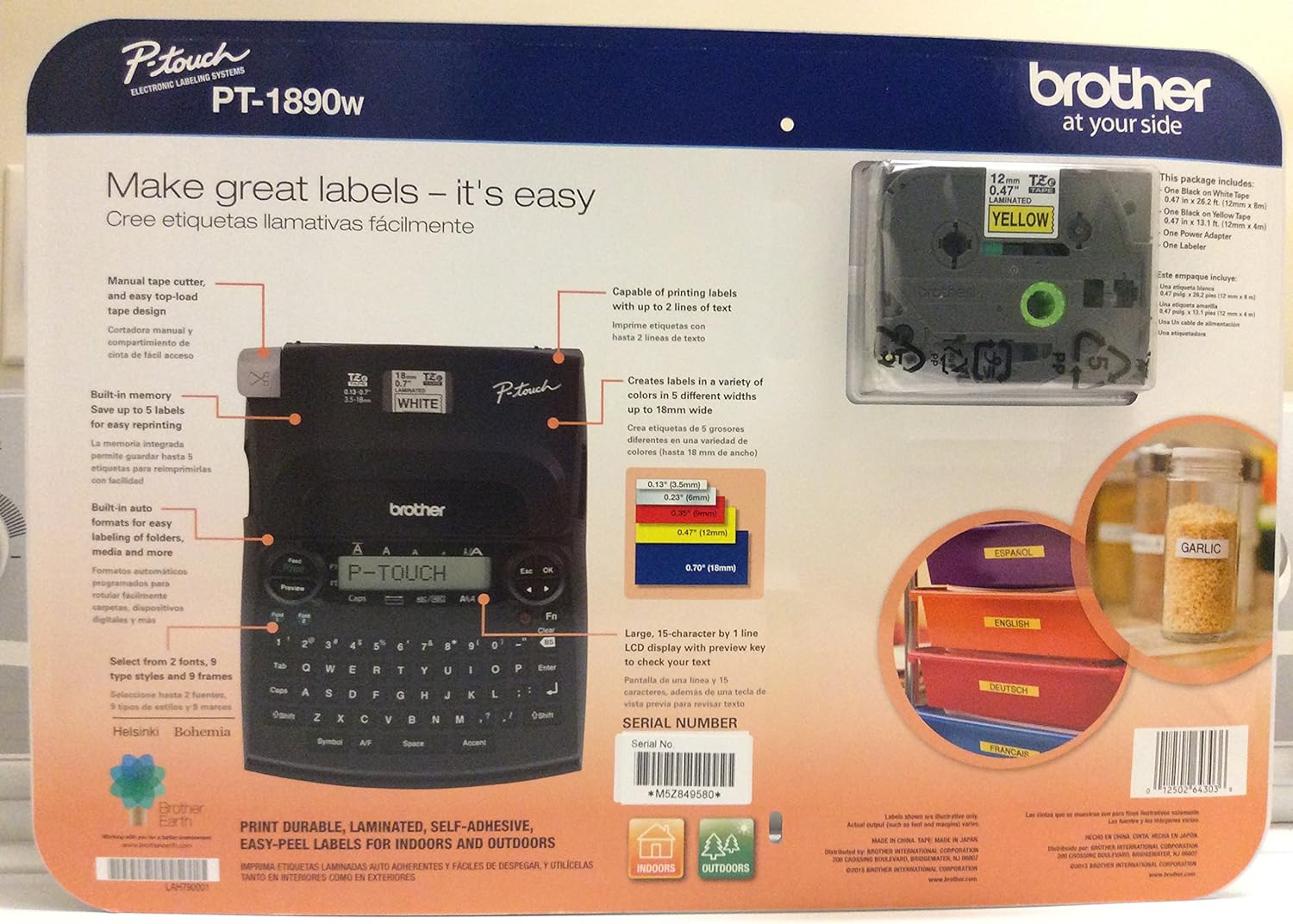 Brother P-touch Label Maker PT-1890w with BONUS Supplies