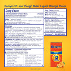 Delsym 12 Hour Cough Medicine for Adults, Powerful Relief for 12 Hours, Cough Suppressant Liquid with Extended-Release Dextromethorphan, Orange Flavor Liquid Cough Syrup, 5 Fl Oz (Pack of 1)